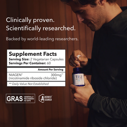 TRU NIAGEN Patented NAD+ Supplement for Anti Aging and Cell Regeneration